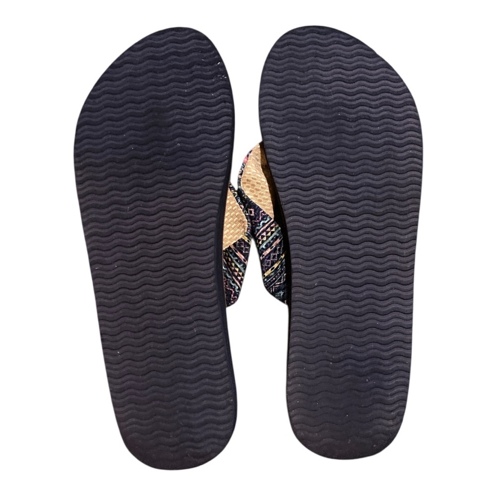 Amanda Blu Multi Colored Cloth Boho Thong Sandals Size 9 EUC - Picture 6 of 6